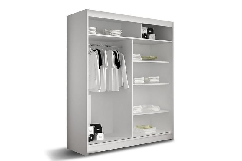 Presto Garderobe 58x150 cm - Hvit/Svart - Garderober & garderobesystem - Garderobeskap & klesskap