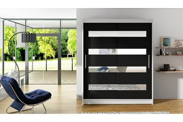 Presto Garderobe 58x150 cm i Tre - Hvit|Svart - Oppbevaring - Klesoppbevaring - Garderober & garderobesystem
