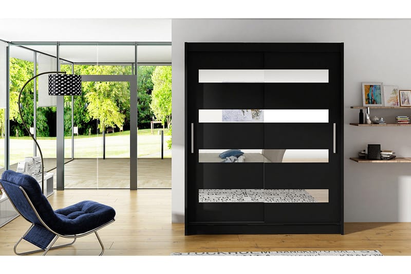 Presto Garderobe 58x150 cm - Svart - Oppbevaring - Klesoppbevaring - Garderober & garderobesystem