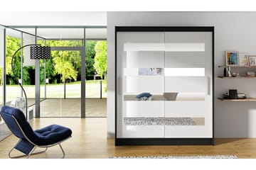Presto Garderobe 58x150 cm - Svart/Hvit - Oppbevaring - Klesoppbevaring - Garderober & garderobesystem