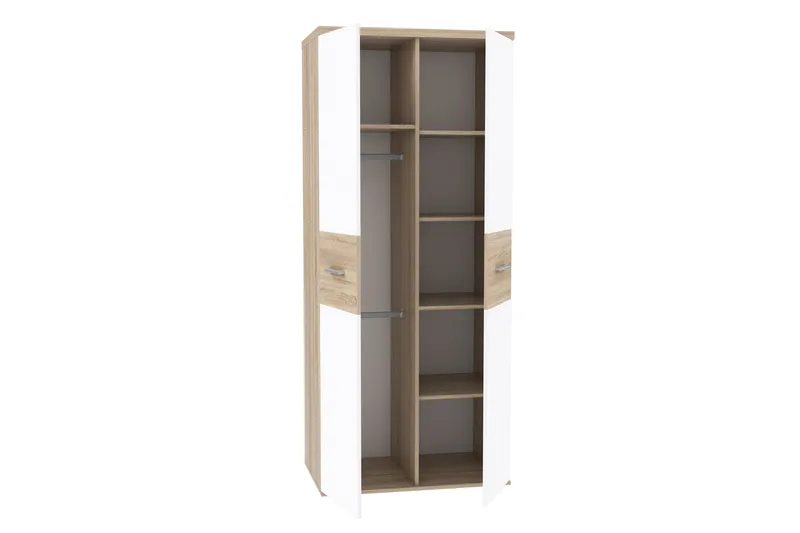 Priesmeyer Garderobe 80x189 cm - Brun/Hvit - Oppbevaring - Klesoppbevaring - Garderober & garderobesystem