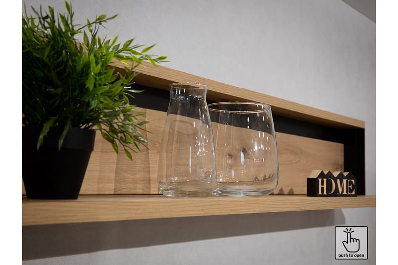 Quant Garderobe 50x95 cm - Eik/Svart - Oppbevaring - Klesoppbevaring - Garderober & garderobesystem