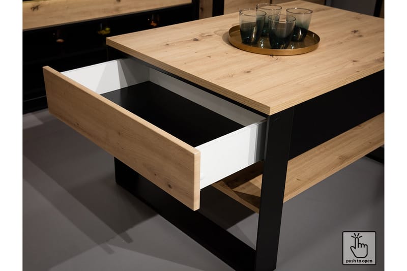 Quant Garderobe 50x95 cm - Eik/Svart - Oppbevaring - Klesoppbevaring - Garderober & garderobesystem