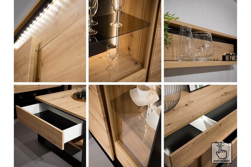 Quant Garderobe 50x95 cm - Eik/Svart - Oppbevaring - Klesoppbevaring - Garderober & garderobesystem