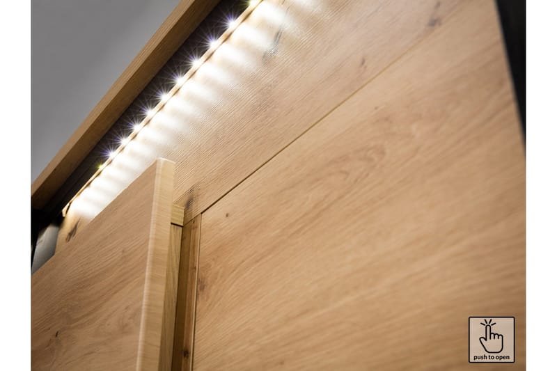 Quant Garderobe 50x95 cm - Eik/Svart - Oppbevaring - Klesoppbevaring - Garderober & garderobesystem