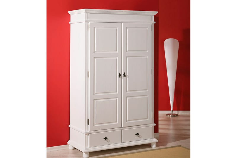 Regina Garderobe 116 cm - Hvit - Oppbevaring - Klesoppbevaring - Garderober & garderobesystem