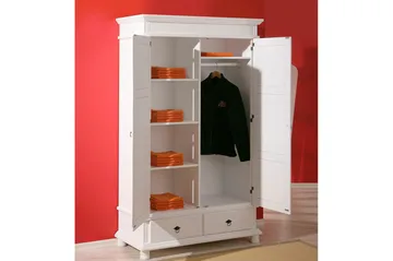 Regina Garderobe 116 cm - Hvit - Oppbevaring - Klesoppbevaring - Garderober & garderobesystem