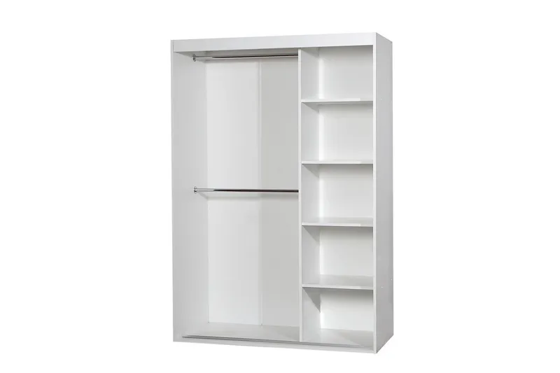 Rejasia Garderobe med Speil 120 cm - Hvit - Oppbevaring - Klesoppbevaring - Garderober & garderobesystem