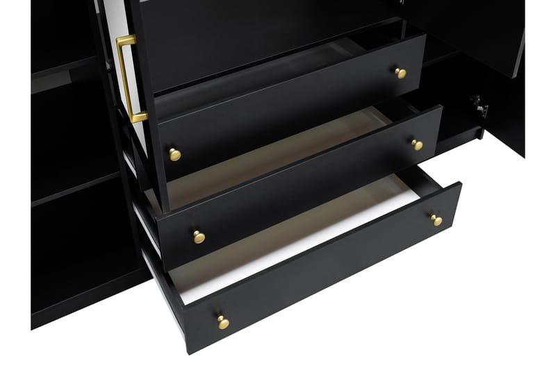 Retro Garderobe M. Speil 196x200 cm - Oppbevaring - Klesoppbevaring - Garderober & garderobesystem