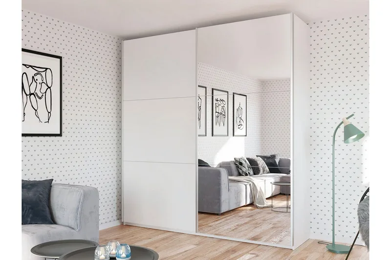 Rhodes Garderobe 225x65x244 cm - Oppbevaring - Klesoppbevaring - Garderober & garderobesystem