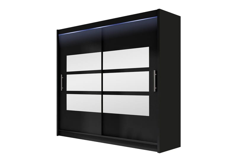 Rilievo Garderobeskap Med Speil 180x215 cm - Oppbevaring - Klesoppbevaring - Garderober & garderobesystem