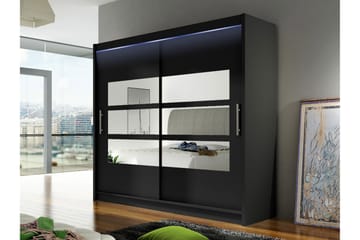 Rilievo Garderobeskap Med Speil 180x215 cm - Oppbevaring - Klesoppbevaring - Garderober & garderobesystem