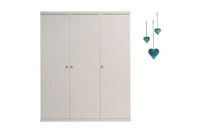 Robin Garderobeskap 57x205 cm i Tre, Offwhite