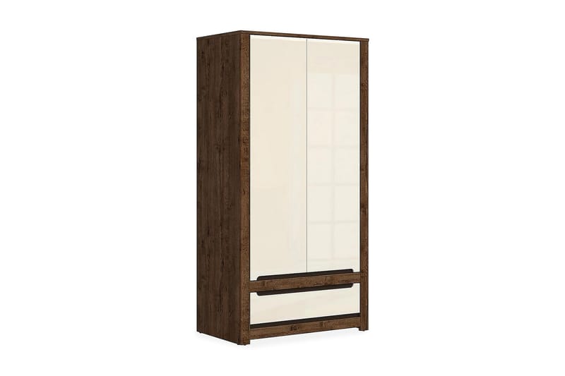 Ruso Garderobe 104x205 cm - Tre/natur|Hvit - Oppbevaring - Klesoppbevaring - Garderober & garderobesystem