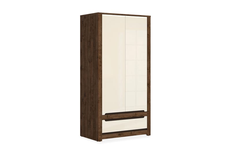 Ruso Garderobe 104x205 cm - Tre/natur|Hvit - Oppbevaring - Klesoppbevaring - Garderober & garderobesystem
