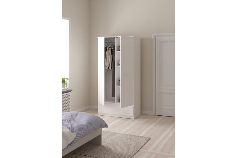 Salomns Garderobe 99x201 cm - Hvit - Oppbevaring - Klesoppbevaring - Garderober & garderobesystem