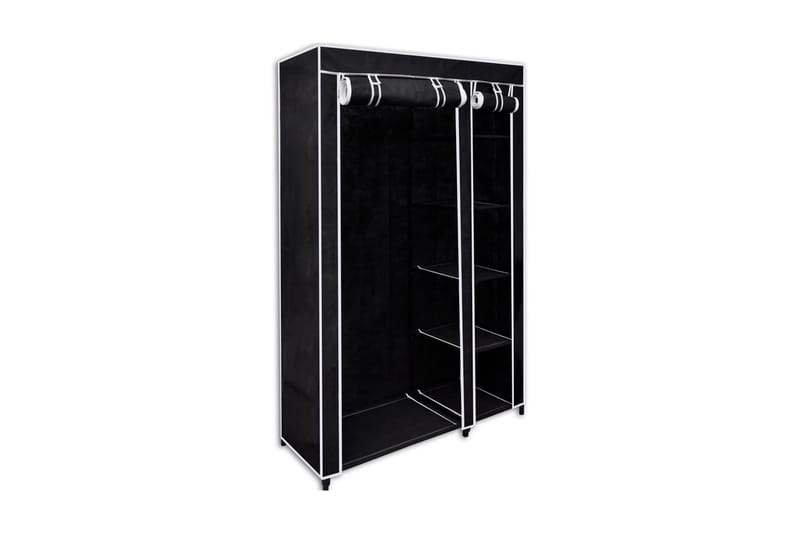 Sammenleggbar garderobe svart 110 x 45 x 175 cm - Oppbevaring - Klesoppbevaring - Garderober & garderobesystem