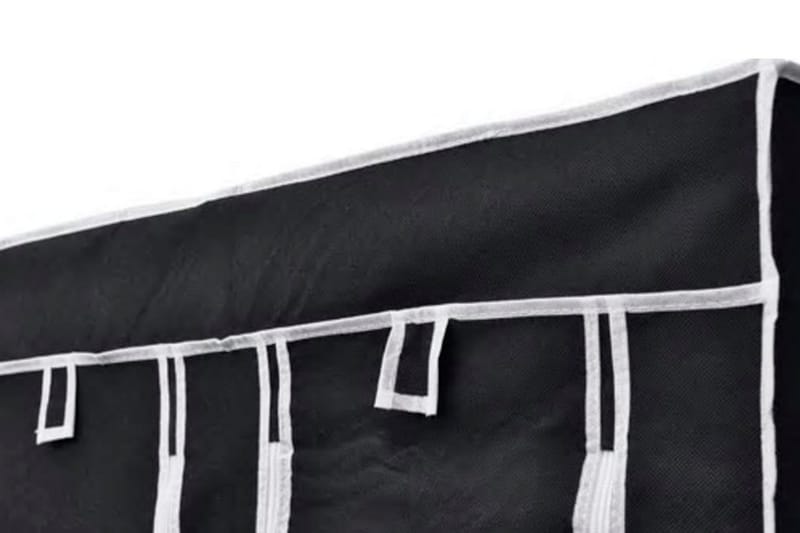 Sammenleggbar garderobe svart 110 x 45 x 175 cm - Oppbevaring - Klesoppbevaring - Garderober & garderobesystem