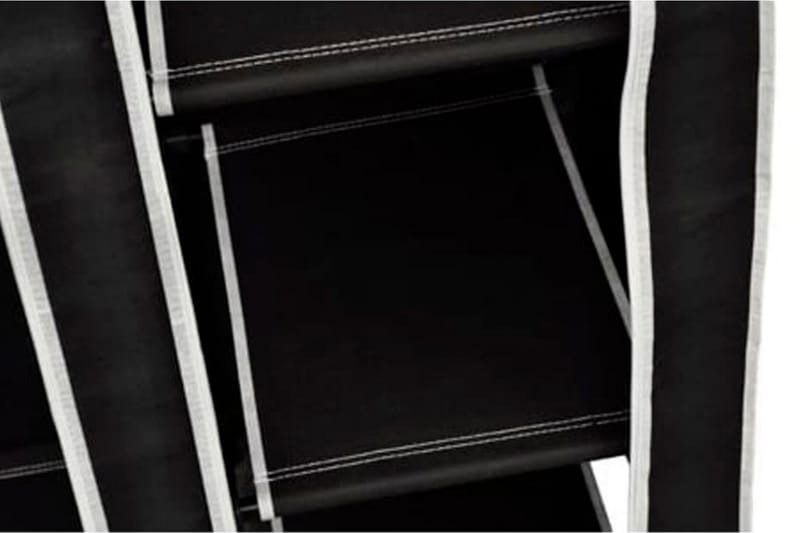 Sammenleggbar garderobe svart 110 x 45 x 175 cm - Oppbevaring - Klesoppbevaring - Garderober & garderobesystem