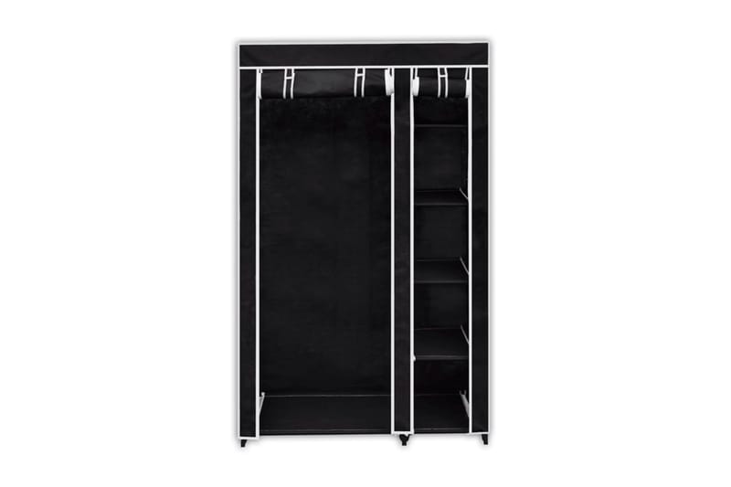 Sammenleggbar garderobe svart 110 x 45 x 175 cm - Garderober & garderobesystem - Garderobeskap & klesskap