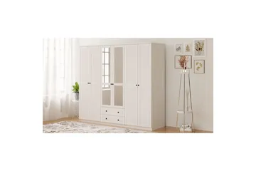 Savon Garderobesskåp 210x184 cm - Matt Hvit - Oppbevaring - Klesoppbevaring - Garderober & garderobesystem - Garderobeskap & klesskap