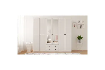 Savon Garderobesskåp 210x184 cm - Matt Hvit - Oppbevaring - Klesoppbevaring - Garderober & garderobesystem - Garderobeskap & klesskap