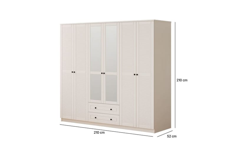 Savon Garderobesskåp 210x210 cm - Matt Hvit - Oppbevaring - Klesoppbevaring - Garderober & garderobesystem - Garderobeskap & klesskap