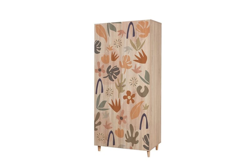 Selalesi Garderobe 90x192 cm - Natur - Oppbevaring - Klesoppbevaring - Garderober & garderobesystem - Garderobeskap & klesskap