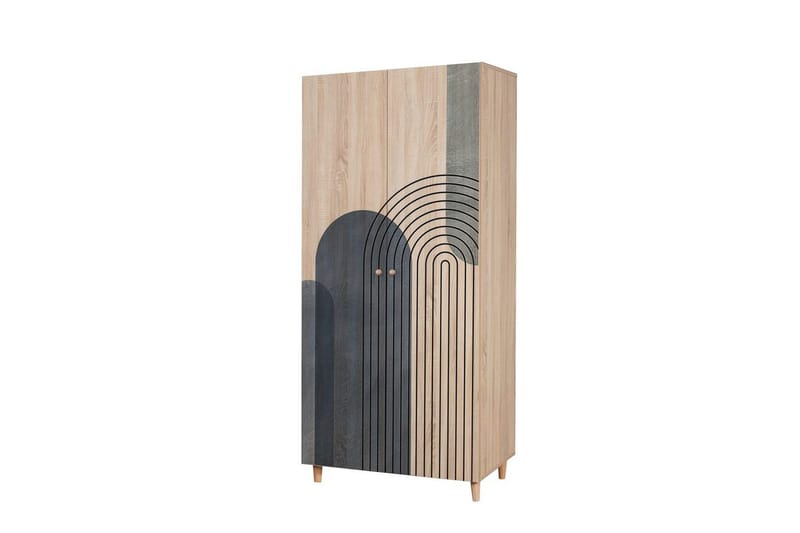 Selalesi Garderobe 90x192 cm - Natur - Oppbevaring - Klesoppbevaring - Garderober & garderobesystem - Garderobeskap & klesskap