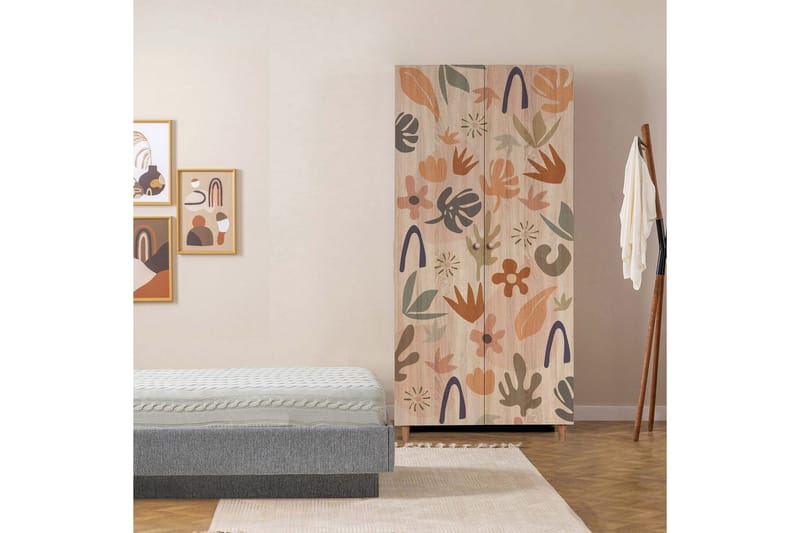 Selalesi Garderobe 90x192 cm - Natur - Oppbevaring - Klesoppbevaring - Garderober & garderobesystem - Garderobeskap & klesskap