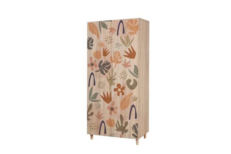 Selalesi Garderobe 90x192 cm - Natur - Oppbevaring - Klesoppbevaring - Garderober & garderobesystem
