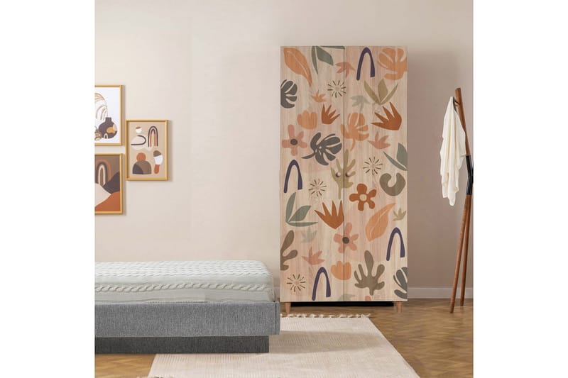 Selalesi Garderobe 90x192 cm - Natur - Oppbevaring - Klesoppbevaring - Garderober & garderobesystem