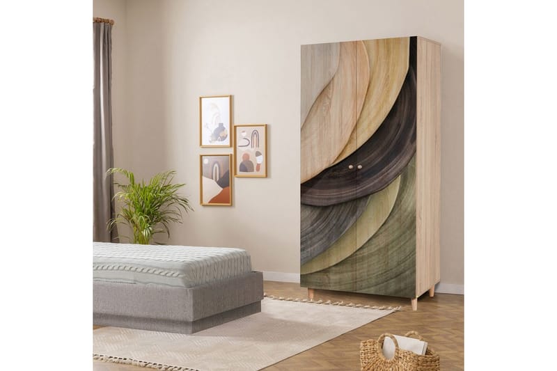 Selalesi Garderobe 90x192 cm - Natur - Oppbevaring - Klesoppbevaring - Garderober & garderobesystem