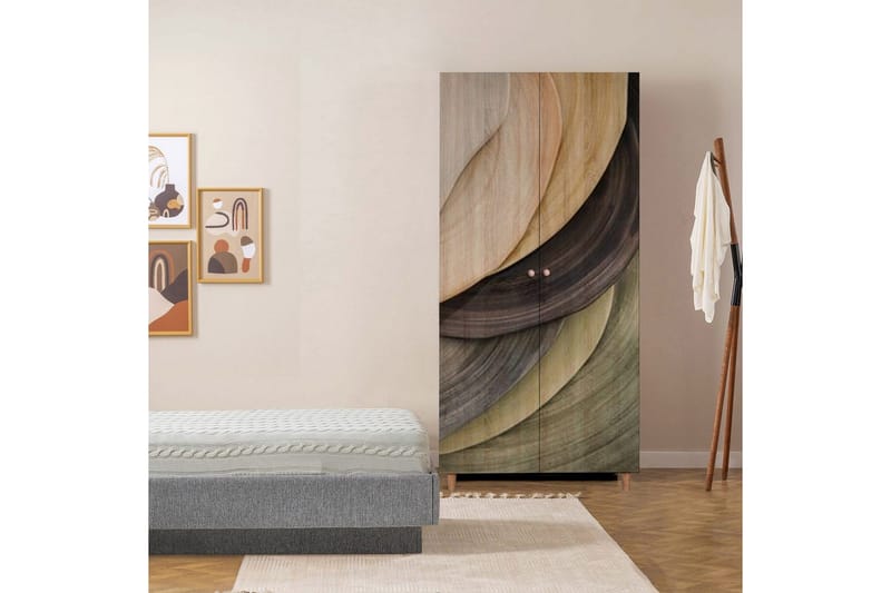 Selalesi Garderobe 90x192 cm - Natur - Oppbevaring - Klesoppbevaring - Garderober & garderobesystem - Garderobeskap & klesskap