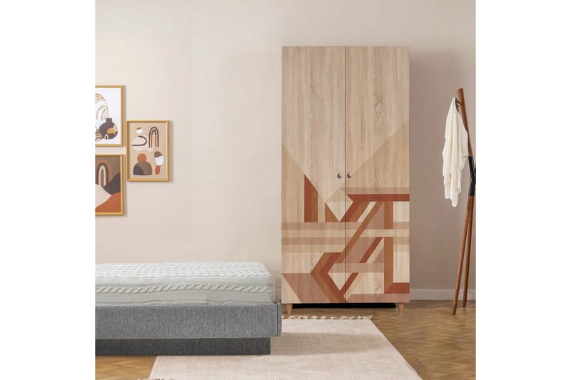 Selalesi Garderobesskåp 90x192 cm - Oppbevaring - Klesoppbevaring - Garderober & garderobesystem - Garderobeskap & klesskap