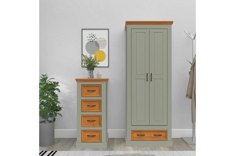 Selma Garderobe 70x185 cm - Grønn - Oppbevaring - Klesoppbevaring - Garderober & garderobesystem