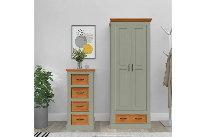 Selma Garderobe 70x185 cm - Grønn - Oppbevaring - Klesoppbevaring - Garderober & garderobesystem