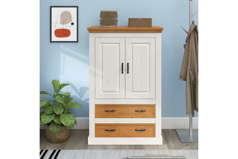 Selma Garderobe 86x131 cm - Hvit - Oppbevaring - Klesoppbevaring - Garderober & garderobesystem