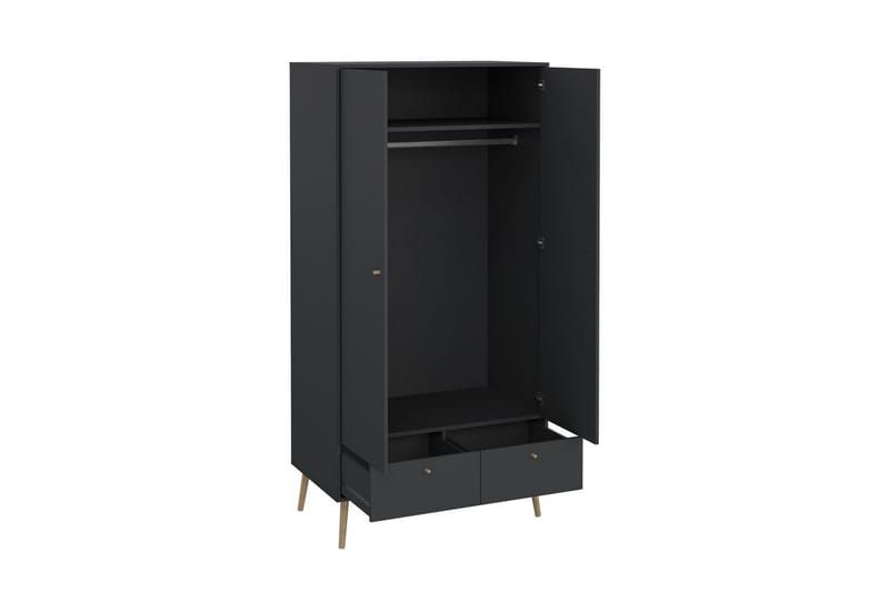 Shinta Garderobskap 99x200 cm - Grå - Oppbevaring - Klesoppbevaring - Garderober & garderobesystem - Garderobeskap & klesskap