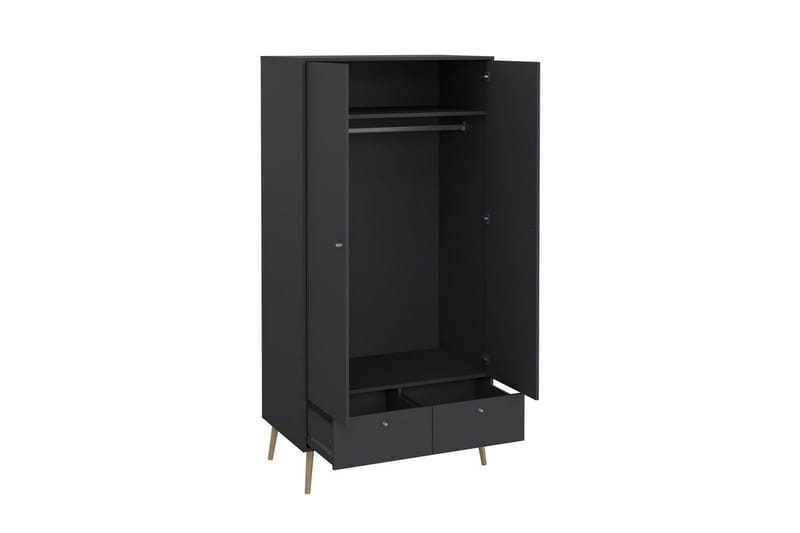 Shinta Garderobskap 99x200 cm - Grå - Oppbevaring - Skooppbevaring - Skoskap