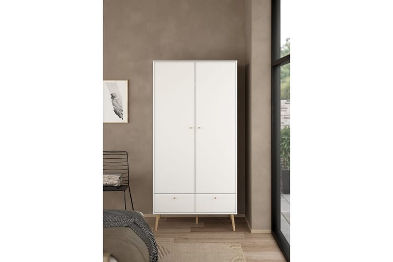 Shinta Garderobskap 99x200 cm - Hvit - Oppbevaring - Klesoppbevaring - Garderober & garderobesystem - Garderobeskap & klesskap