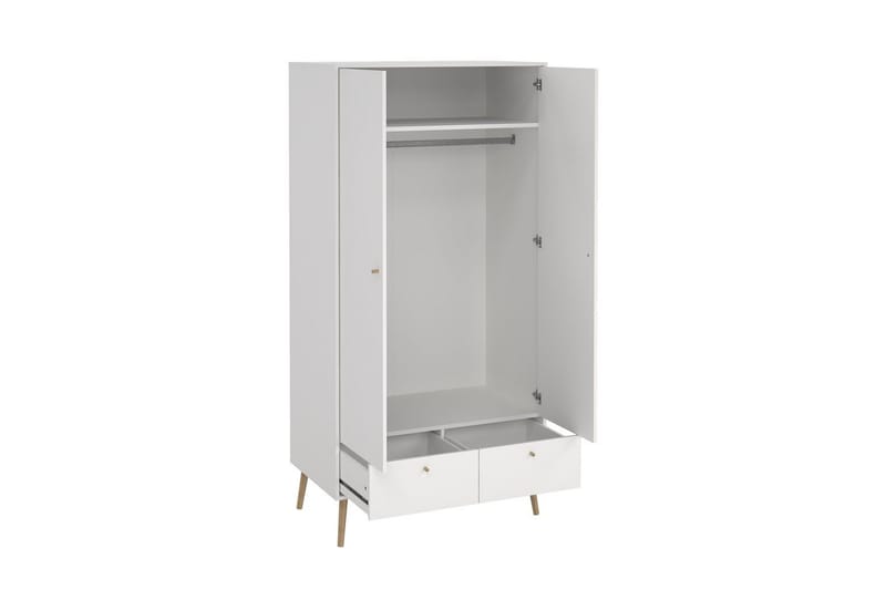 Shinta Garderobskap 99x200 cm - Hvit - Oppbevaring - Klesoppbevaring - Garderober & garderobesystem - Garderobeskap & klesskap