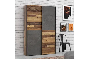 Shipts Garderobe 42x120 cm - Natur/Mørkegrå - Oppbevaring - Klesoppbevaring - Garderober & garderobesystem