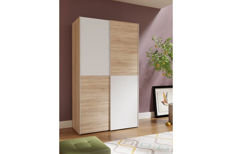 Shipts Garderobe 62x120 cm - Brun/Hvit - Oppbevaring - Klesoppbevaring - Garderober & garderobesystem