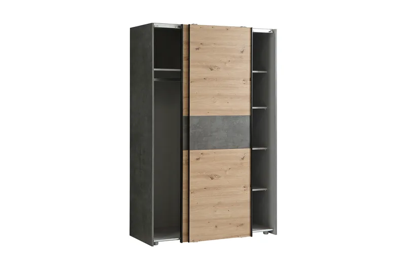Shipts Garderobe 62x120 cm - Lys Natur/Grå - Oppbevaring - Klesoppbevaring - Garderober & garderobesystem