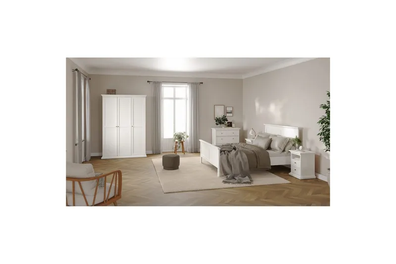 Shoiba Garderobe 138,8x200,6 cm - Hvit - Oppbevaring - Klesoppbevaring - Garderober & garderobesystem