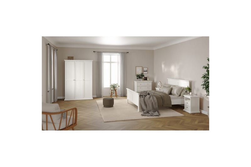 Shoiba Garderobe 138,8x200,6 cm - Hvit - Oppbevaring - Klesoppbevaring - Garderober & garderobesystem