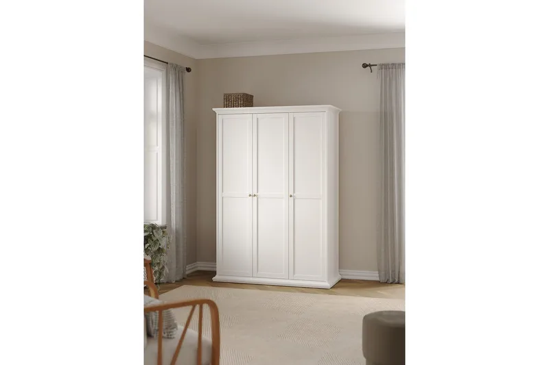 Shoiba Garderobe 138,8x200,6 cm - Hvit - Oppbevaring - Klesoppbevaring - Garderober & garderobesystem