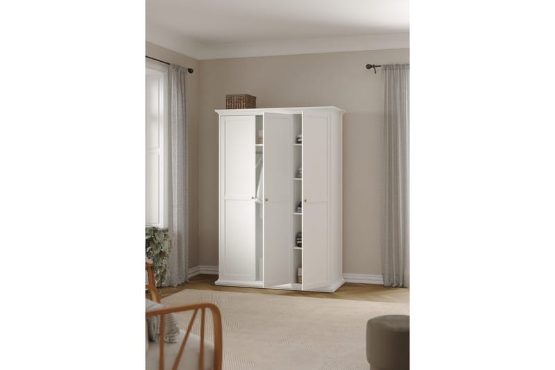 Shoiba Garderobe 138,8x200,6 cm - Hvit - Oppbevaring - Klesoppbevaring - Garderober & garderobesystem