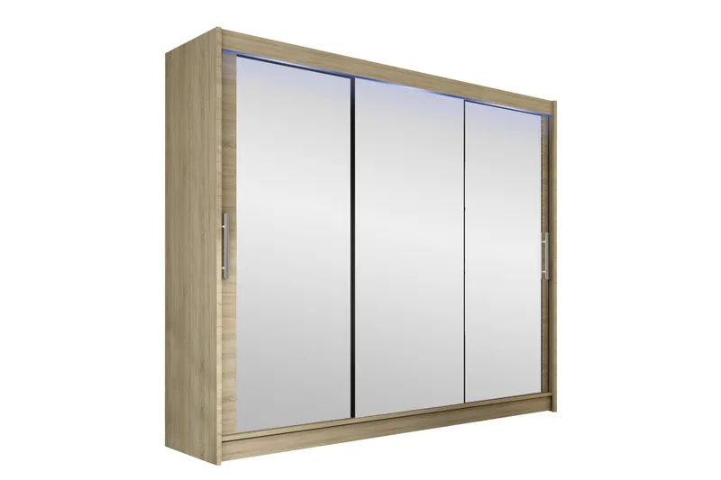 Beige Sia Garderobe med Speil 250x215 cm